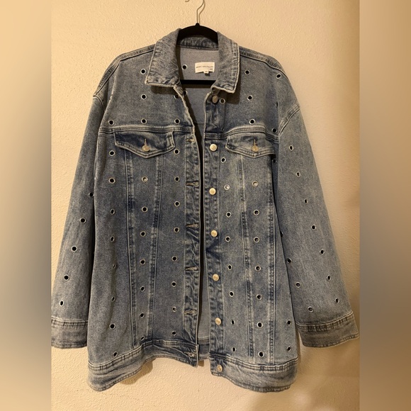 AVEC LES FILLES GROMMET DENIM JACKET XL - Picture 3 of 5